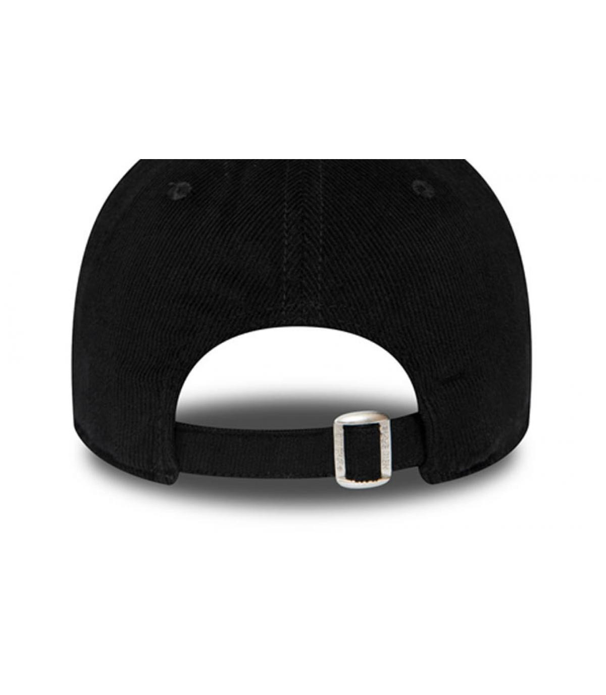 casquette NY velours noir bordea